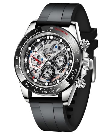 multi-functional fully automatic mechanical watch with hollowed out move t and precision steel watch